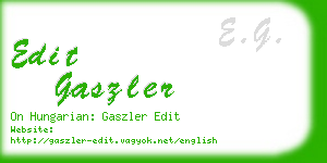 edit gaszler business card